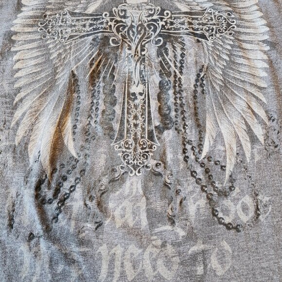 The Raw Uncut Men's T-Shirt Skulls and Cross Double-Sided - Picture 5 of 7